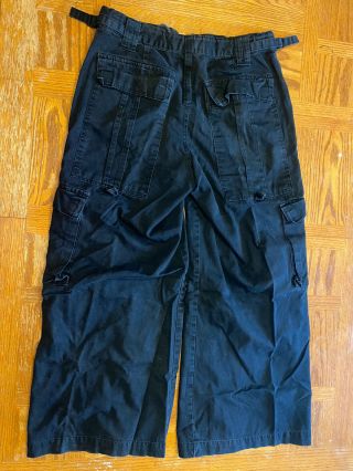 Vintage 90s Tripp NYC Men’s Size S Black Cargo Pants Emo Small Goth Baggy Punk 2