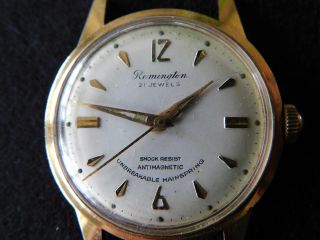Vintage 21 Jewel Remington Wind Up Watch Running 3