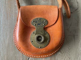 Vintage Will Leather Goods Crossbody Purse Bag Metal Buckle Adjustable Strap
