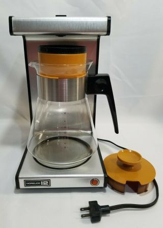 Vintage Norelco 12 Cup Drip Filter Coffee Maker Hd5135 Mid Century Modern