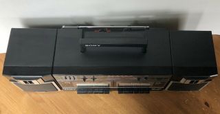 Vintage Sony CFS - W360 Dual Cassette AM/FM Radio Boom Box Stereo 2