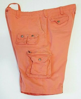 Polo Ralph Lauren Cargo Chino Shorts Orange Peach Men 