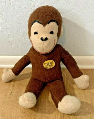 Vintage Curious George Brown Monkey Commonwealth Large 21 " Stuffed Plush Animal