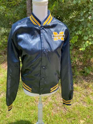Vintage Locker line University of Michigan Satin Jacket Wolverines Medium 3