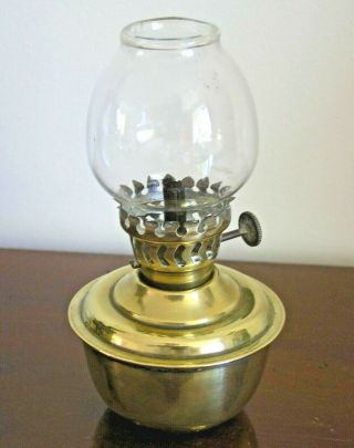 Vintage Brass C.  W.  B.  - Kelly / Nursery / Pixie Oil Lamp - Lovely