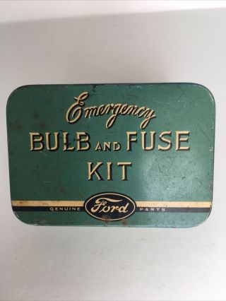 Vintage Ford Emergency Bulb And Fuse Kit,  Part 18407 (3 Bulbs,  2 Fuses)