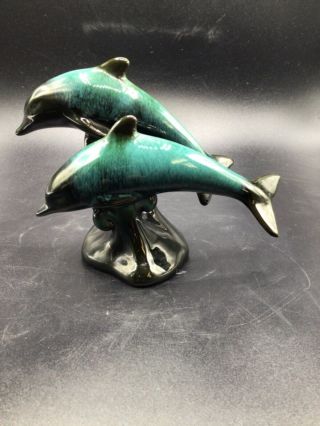 Vintage Blue Mountain Pottery Dolphins Handmade Canadian 3