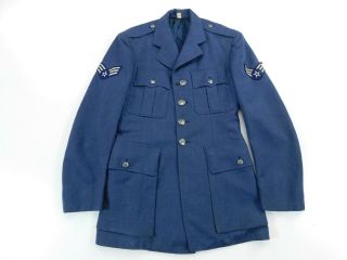 Us Air Force Coat 36 Long Vintage Korea Blue 84 Wool Serge 18 Oz Jacket Uniform