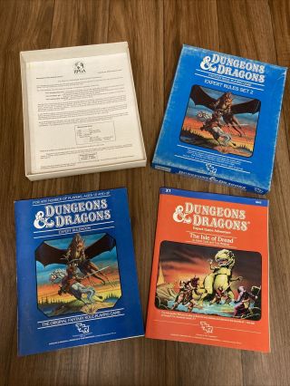 Vintage 1983 Tsr Dungeons & Dragons Fantasy Roleplaying Game Expert Rules Set 2