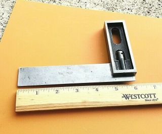 Rare/vintage Starrett No.  61 Try - Square With Hardened Blade.  Made In The Usa.