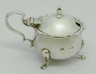Lovely Antique Mappin & Webb Solid Sterling Silver Mustard Pot Hm1927 Great Gift