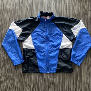 Vintage 90’s Nike Windbreaker Jacket Color Blocked Full Zip Mens M Black Blue