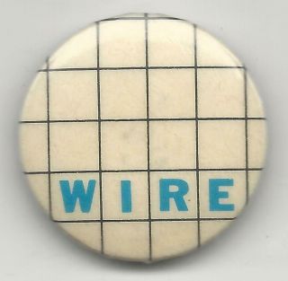 Vintage Wire I Am The Fly Post Punk Rock Button Badge