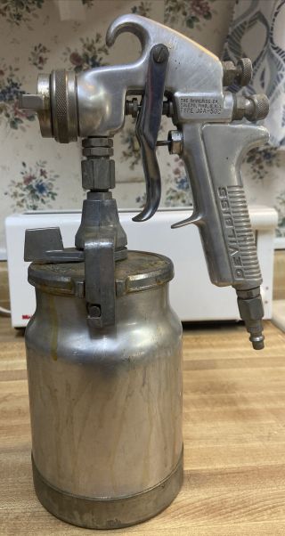 Vintage 1950 Devilbiss Paint Spray Gun Jga - 502 With Nozzle And Can