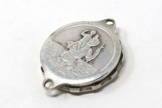 An Unusual Vintage Sterling Silver 925 Screw St.  Christopher Locket Pendant 115