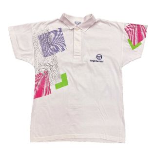 Sergio Tacchini Polo Shirt | Vintage 90s Italian Sports Brand Tennis Gear White