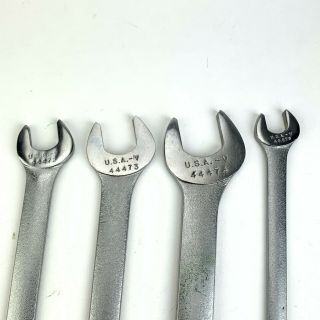 Vintage Craftsman - V - Series 4 Piece Tappett Wrench Set 3/8 " - 7/8 " Usa Made
