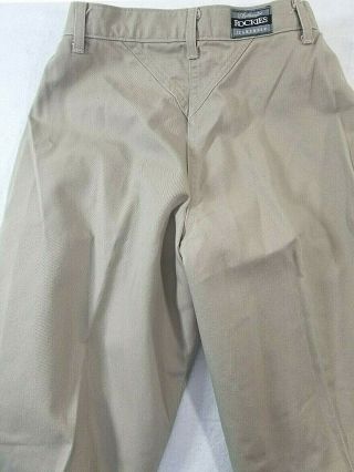 Vintage Rocky Mountain Jeans Size 5/6 Long Tall TAN Pleated 26 X 34.  5 USA Bare 3