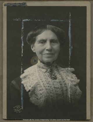 Vintage Civil War Nurse Red Cross Civil Rights Clara Barton Cabinet Card C.  1904