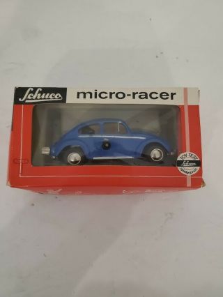 Vintage Schuco No.  1046 Micro Racer Western Germany Vw Bug Blue