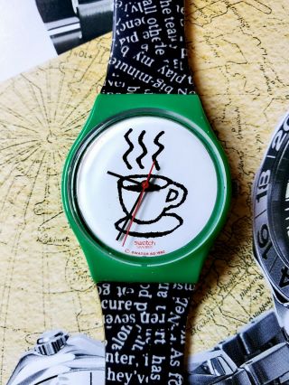 Vintage Swatch Watch Cappuccino Gg121 Coffee Cappuchino Swiss Made Rare