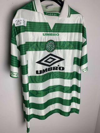 Vintage 1997 Celtic Home Football Shirt Kit Umbro Xl