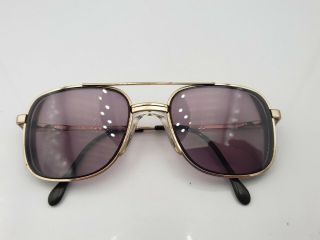 Vintage Luxottica Ricardo Gold Metal Aviator Sunglasses Frames Only Italy