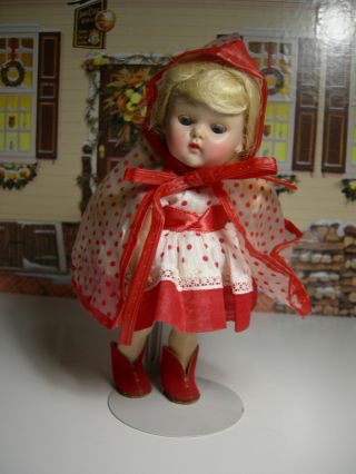 Vintage Vogue Ginny Doll Made Usa Ready For Rain Day Red Polka Dot Walker 1950s?