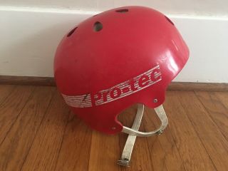Pro Tec Vintage 1980s Bmx Bike Skate Helmet Red All Pth4000