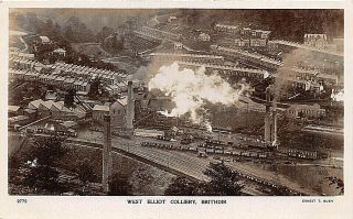 Postcard Brithdir - West Colliery - Aerial View - Rp - Vintage