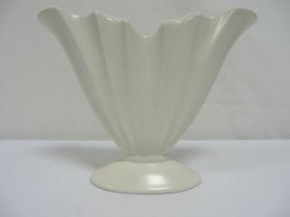 Vintage Beswick Art Deco Fan Vase 1664 - 2 In Cream