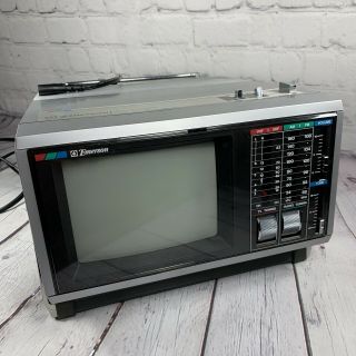 1985 Vintage Emerson Model Pc5a Portable 5.  5 " Color Television Am/fm Receiver