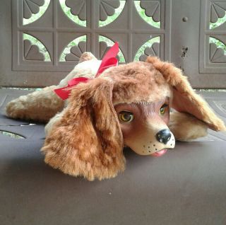 Vtg Gund Regal Beagle Rubber Face Plastic Dog Puppy Plush Toy Stuffed Animal