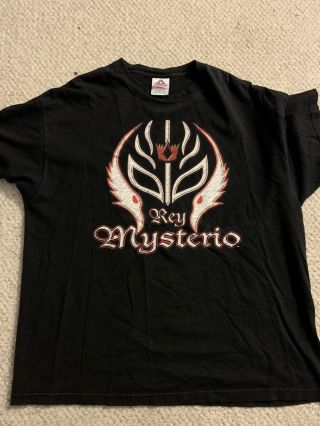 Vintage 2002 Rey Mysterio Mask Art Double Sided T - Shirt Size 2xl