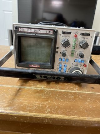 Vintage Dumont 2100 Oscilloscope 1972 Powers Up No Cables