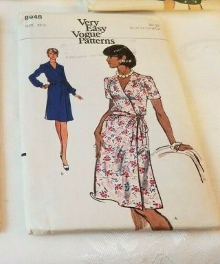 Vintage Very Easy Vogue Pattern 8948 Dress Wraparound