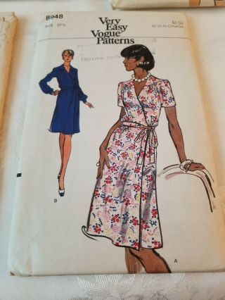 Vintage Very Easy Vogue Pattern 8948 Dress Wraparound 2