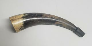 Vintage Shofar Curved Horn With Mouthpiece