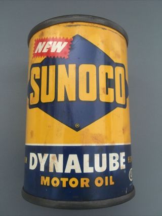 Vintage Sunoco Dynalube Motor Oil Can Bank - Miniature - Aaa - Rare Bank