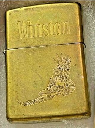 Vintage 1932 - 1992 Winston 60th Anniversary Flying Eagle Zippo Lighter