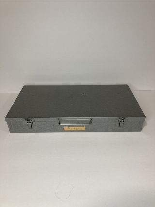 Vintage 35 - Mm Slide Brumberger Metal Box Tray File Case Holder