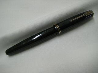 Vintage Black Case Parker Vacumatic Fountain Pen Fine Gold? Nib 5 " Closed Usa