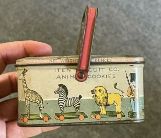 RARE Vintage Iten Biscuit Co.  Animal Cookies Tin in 2