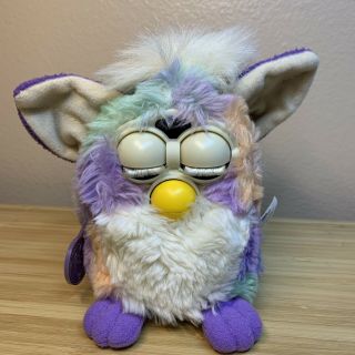 Vintage 1999 Tiger Hasbro Furby Babies - Multi Color Hair 70940 - Parts Only As - Is