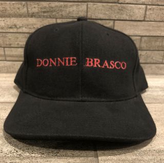 Vintage 1997 Donnie Brasco Movie Promo Hat Rare Johnny Depp Al Pacino Adjustable