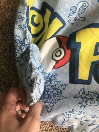 RARE VTG 90s Nintendo Pokemon Twin Comforter blanket bed quilt 3