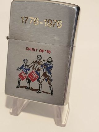 1776 - 1976 Vintage 1975 Zippo Lighter Fife Drummer Spirit Of 76 Bicentennial War