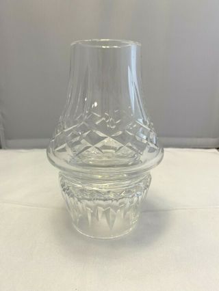 Vintage Waterford Crystal 2 Piece Hurricane Votive Candle Holder