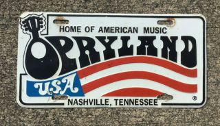 Vintage Opryland Nashville Tennessee Car Tag License Plate Home Of Country Music