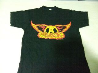 Vintage Aerosmith Aero Force 80 Shirt Single Stich Rock Tour Band Concert Rare
